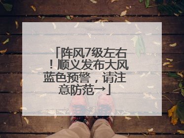阵风7级左右！顺义发布大风蓝色预警，请注意防范→